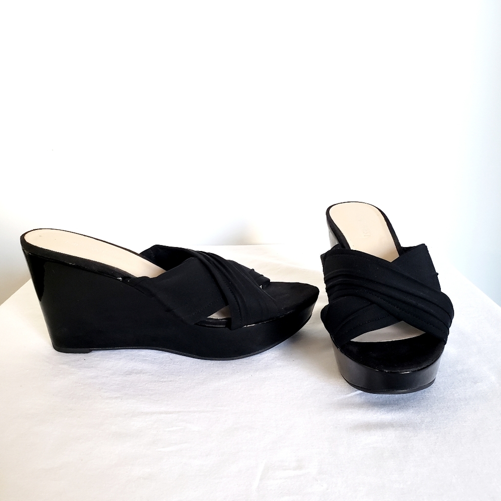 Black Nine West Platform Wedges | Size 8.5